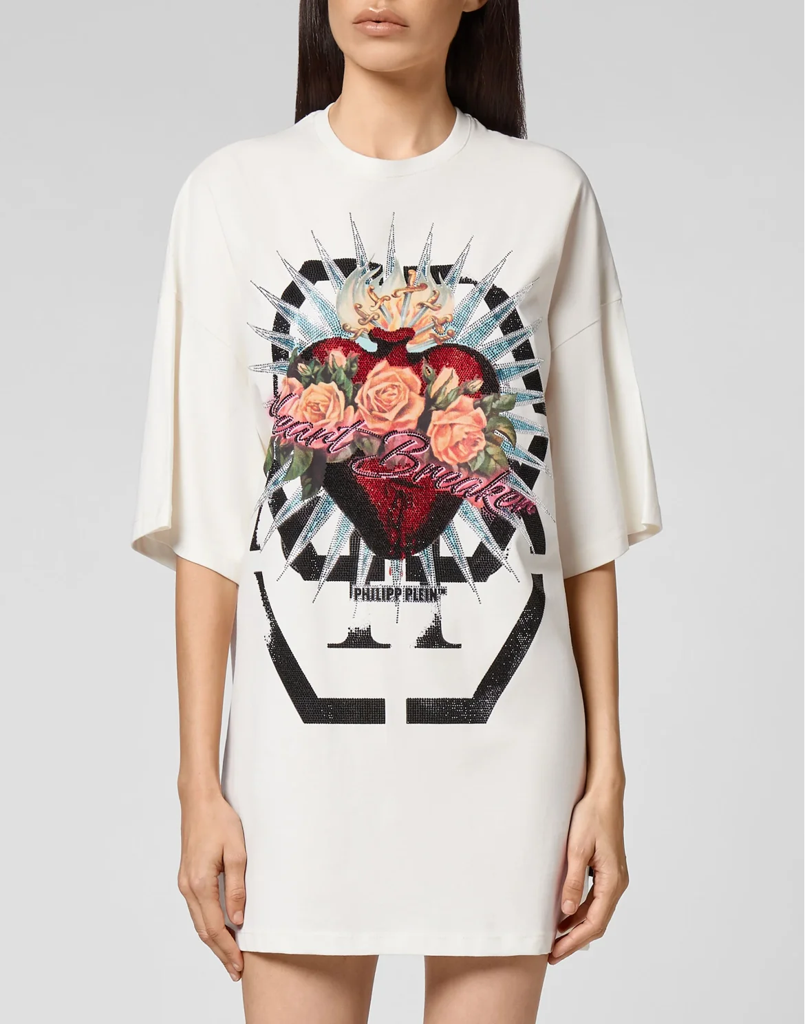 T-shirt Dress Heart Breaker, цвет: Бежевый