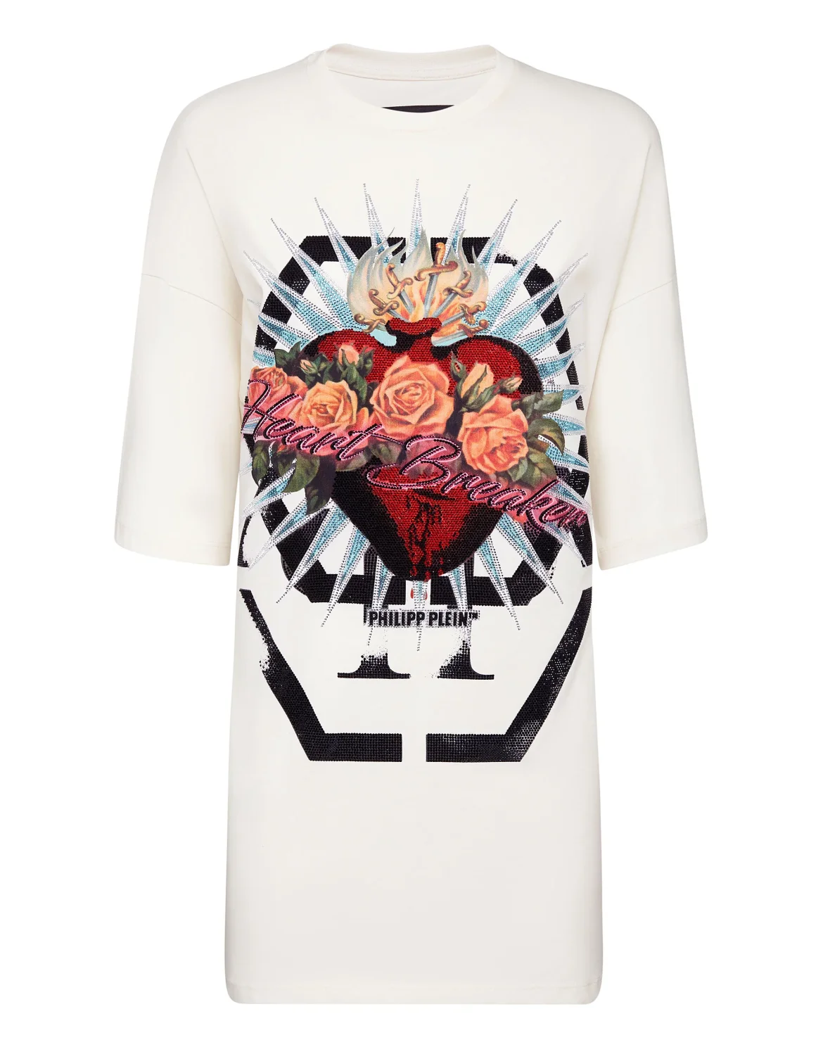 T-shirt Dress Heart Breaker, цвет: Бежевый