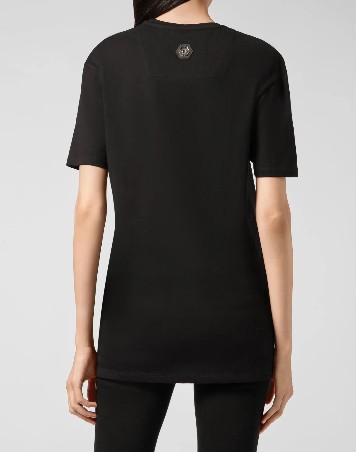 T-shirt Round Neck SS Crystal Signature, цвет: Черный