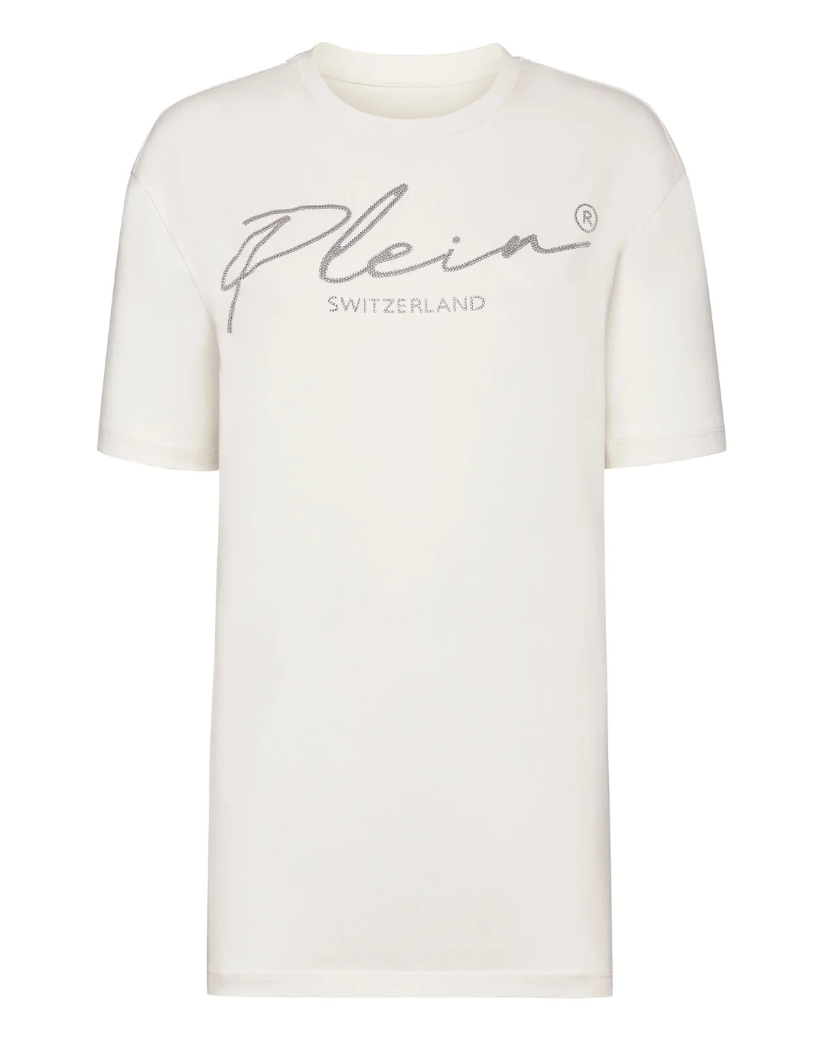 T-shirt Round Neck SS Crystal Signature, цвет: Бежевый