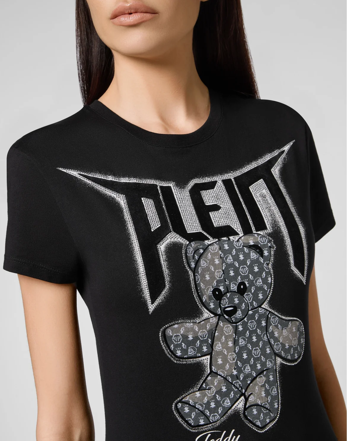 T-shirt Round Neck SS Teddy Bear, цвет: Черный