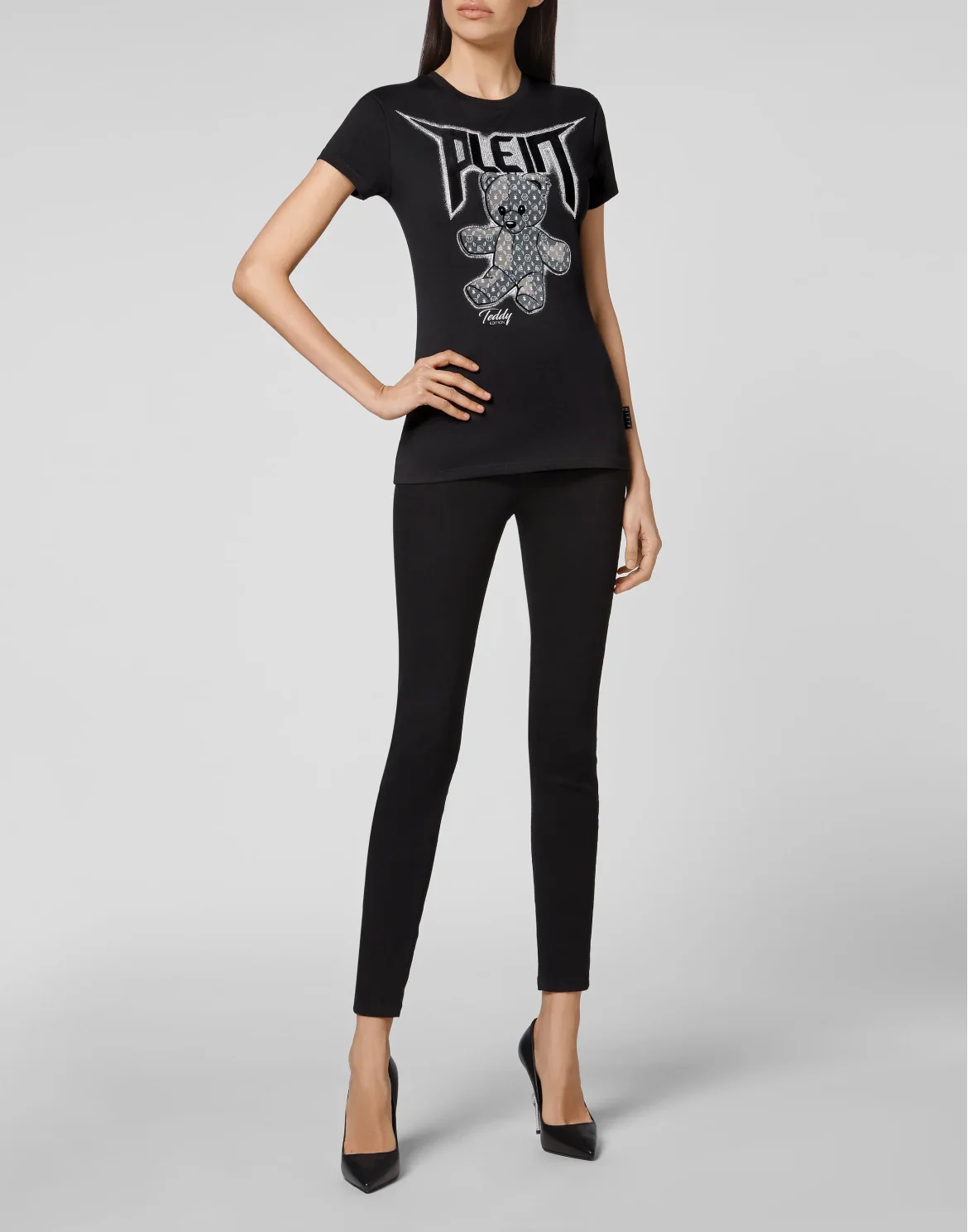 T-shirt Round Neck SS Teddy Bear, цвет: Черный