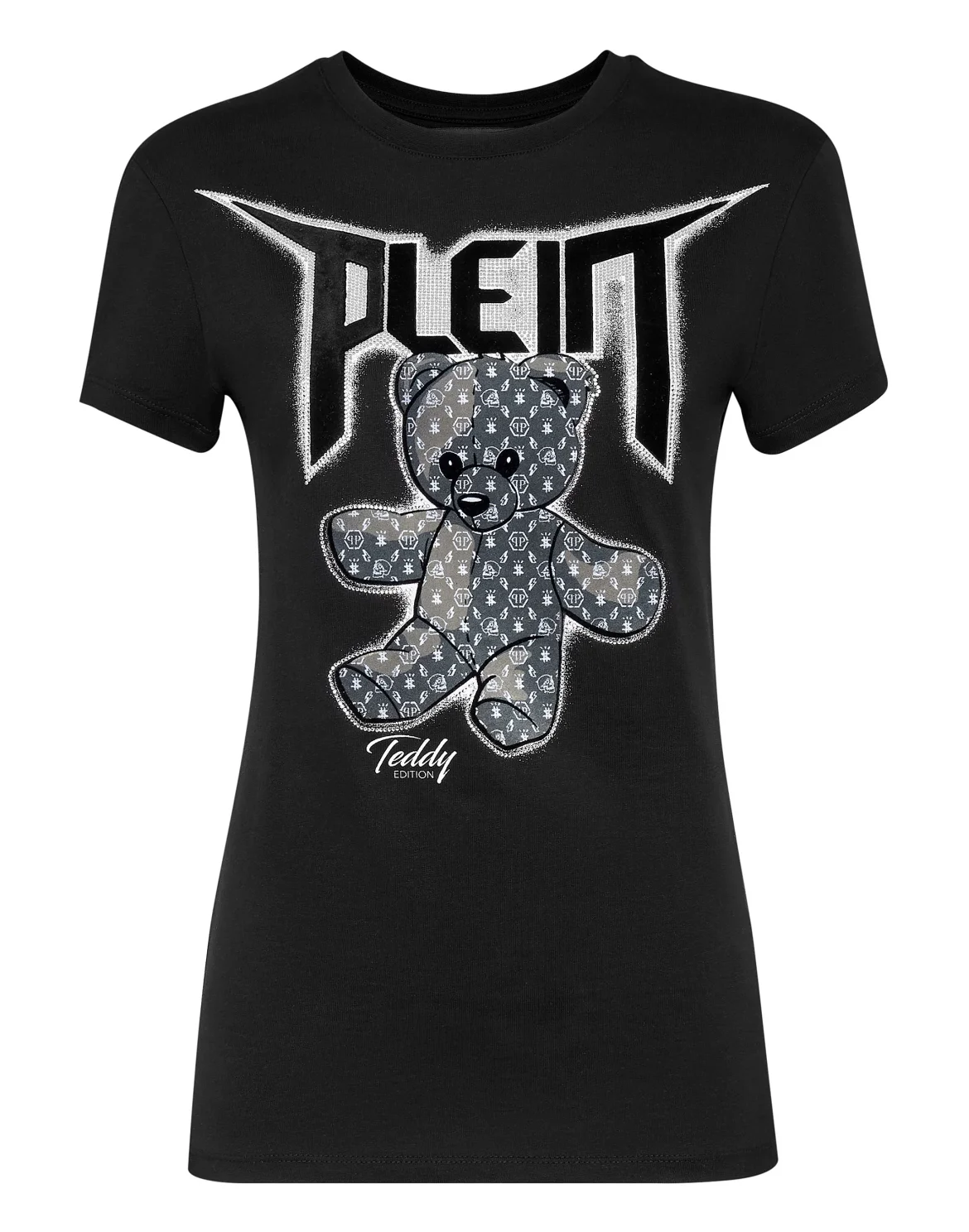 T-shirt Round Neck SS Teddy Bear, цвет: Черный