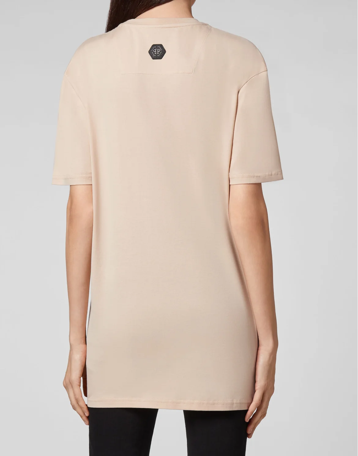 T-shirt Round Neck SS print Skull, цвет: Бежевый