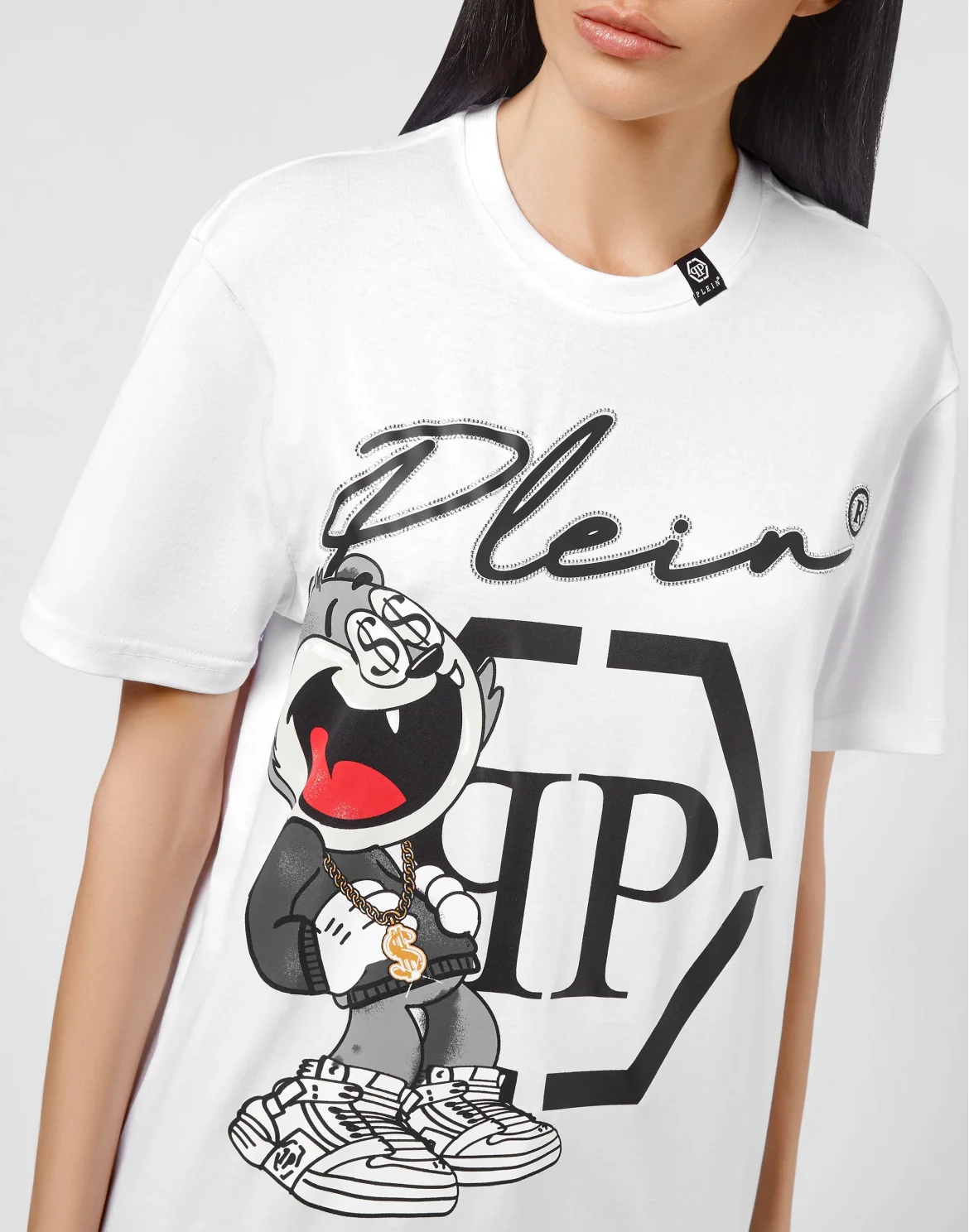 T-shirt Round Neck SS stones Money, цвет: Белый