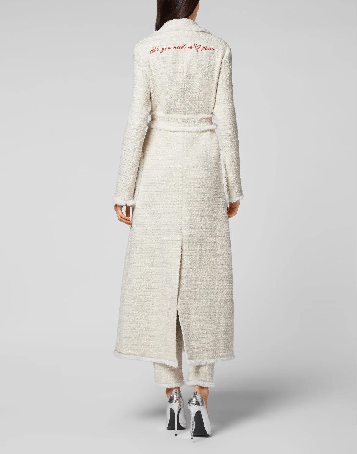 Bouclé Coat Embroidery, цвет: Бежевый