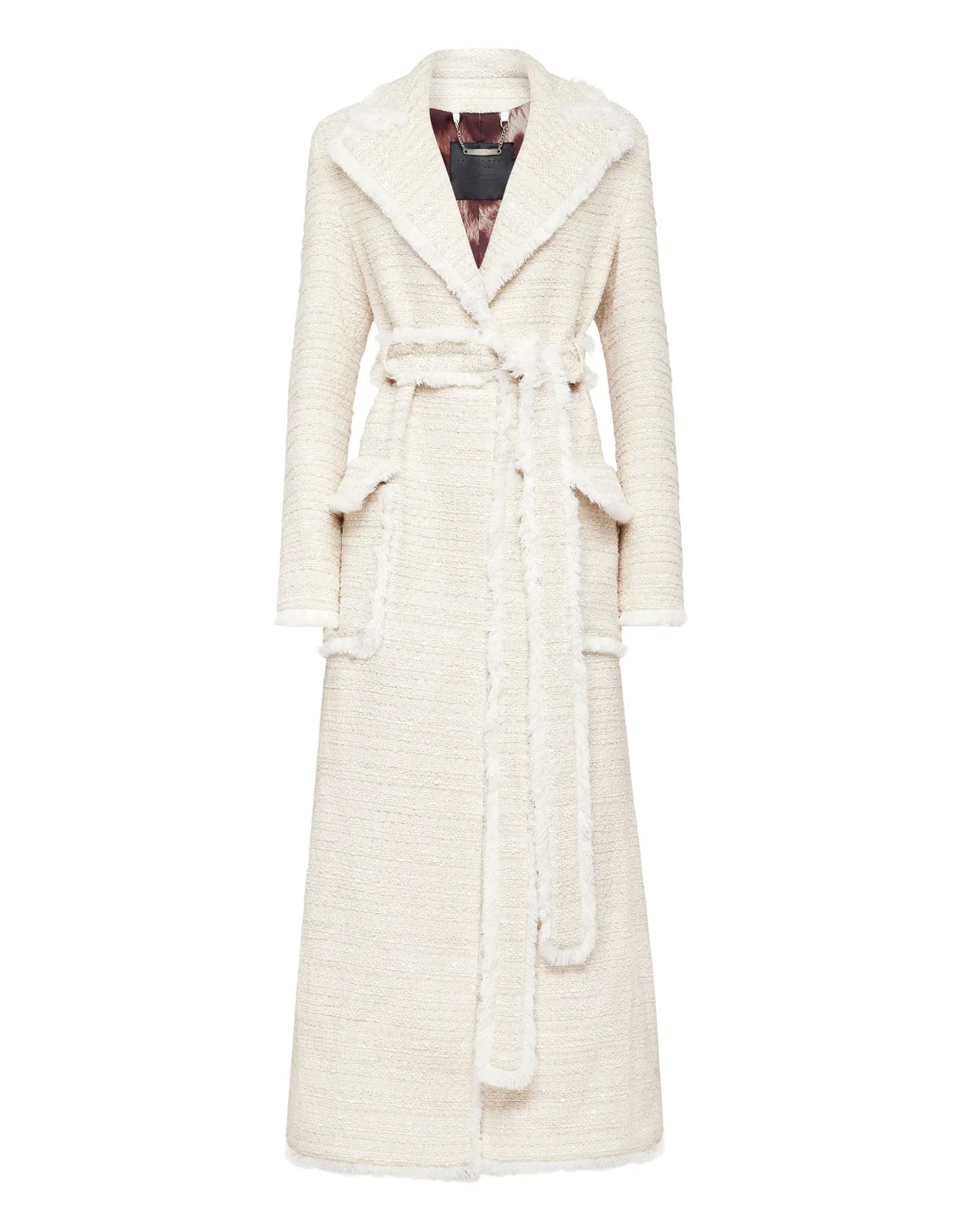 Bouclé Coat Embroidery, цвет: Бежевый