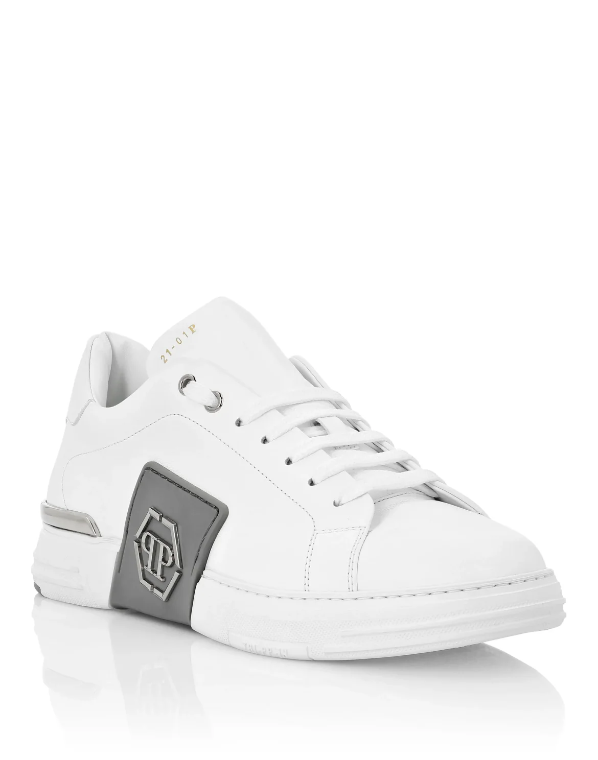 LO-TOP SNEAKERS PHANTOM KICK$ LEATHER Platinum HEXAGON, цвет: Белый