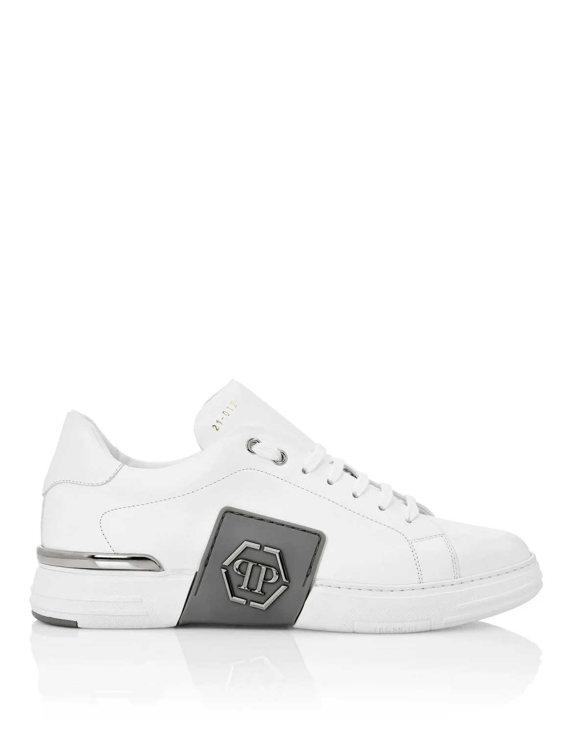 LO-TOP SNEAKERS PHANTOM KICK$ LEATHER Platinum HEXAGON, цвет: Белый