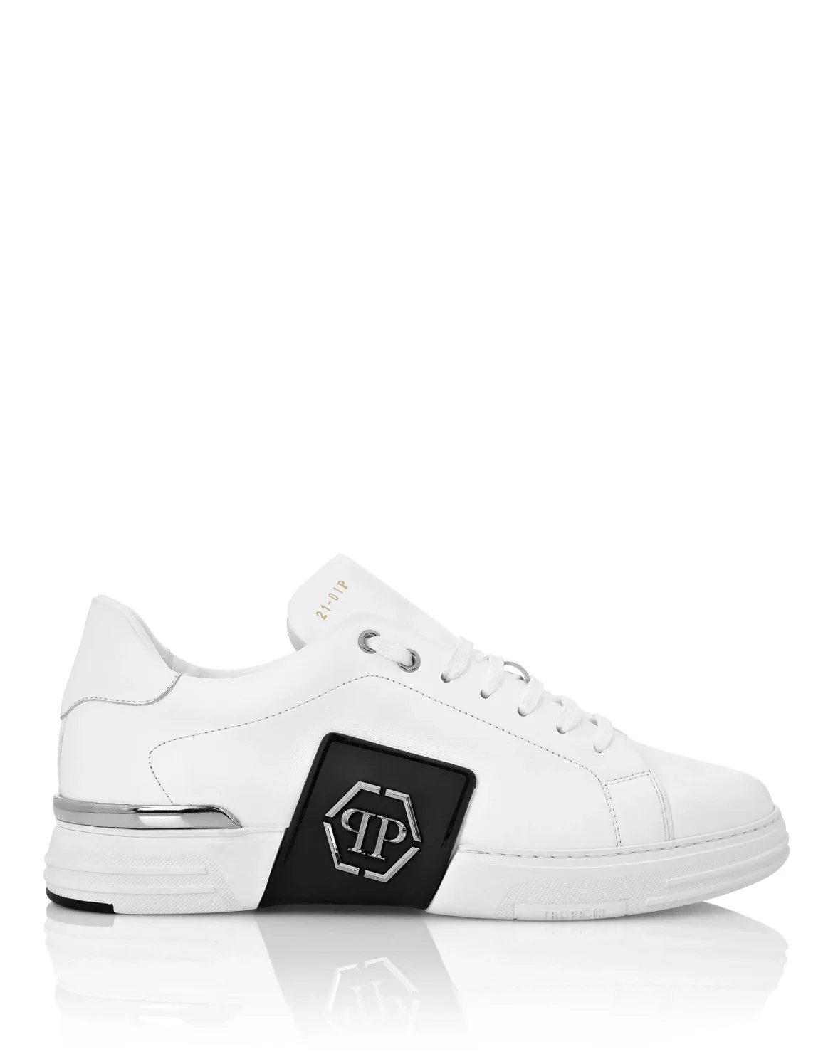 LO-TOP SNEAKERS PHANTOM KICK$ LEATHER Platinum HEXAGON, цвет: Белый