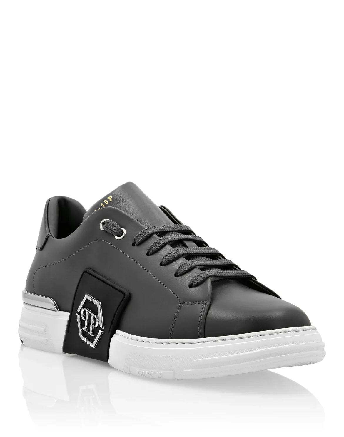LO-TOP SNEAKERS PHANTOM KICK$ LEATHER Platinum HEXAGON, цвет: Серый