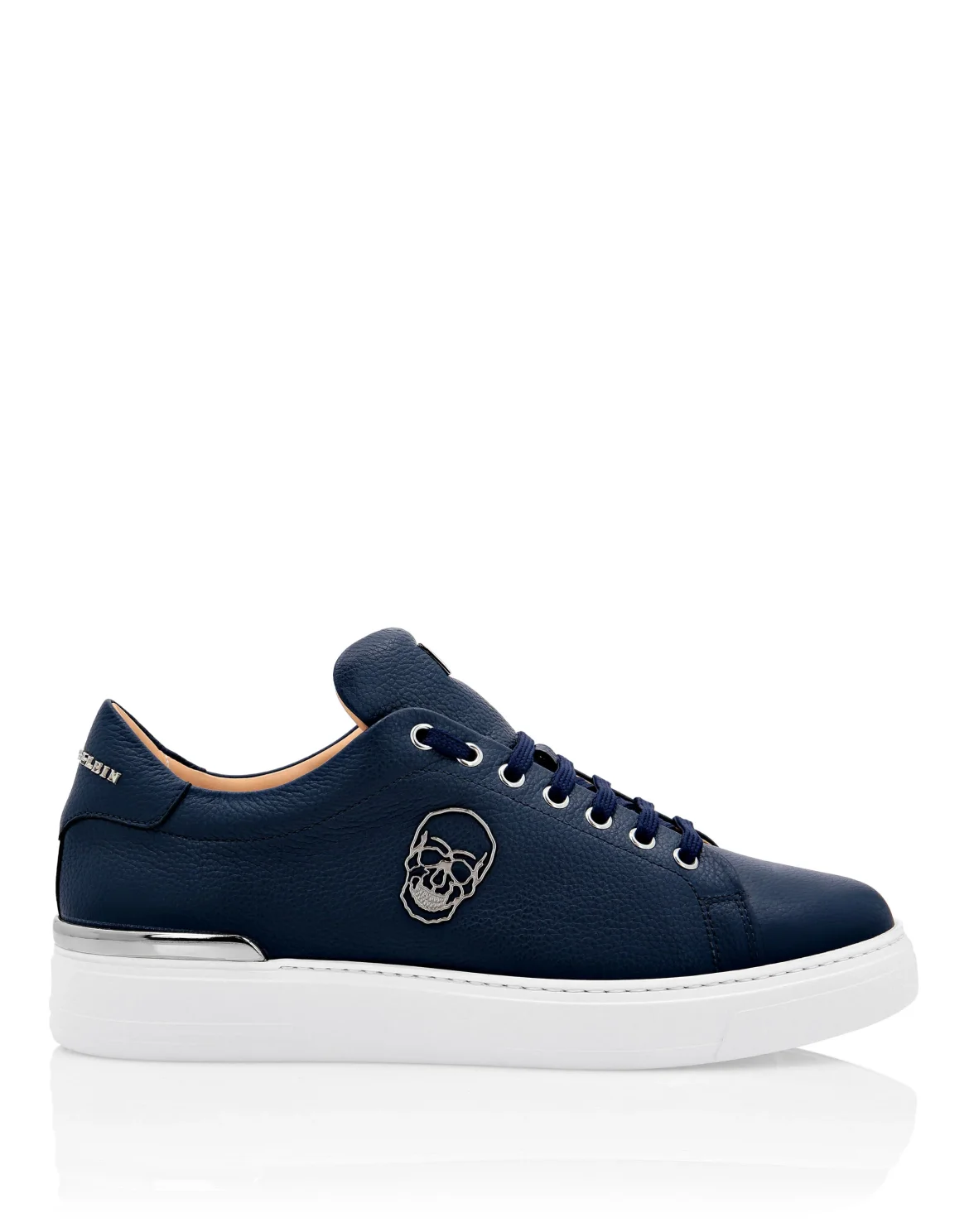 Leather Lo-Top Sneakers The $kull TM, цвет: Синий