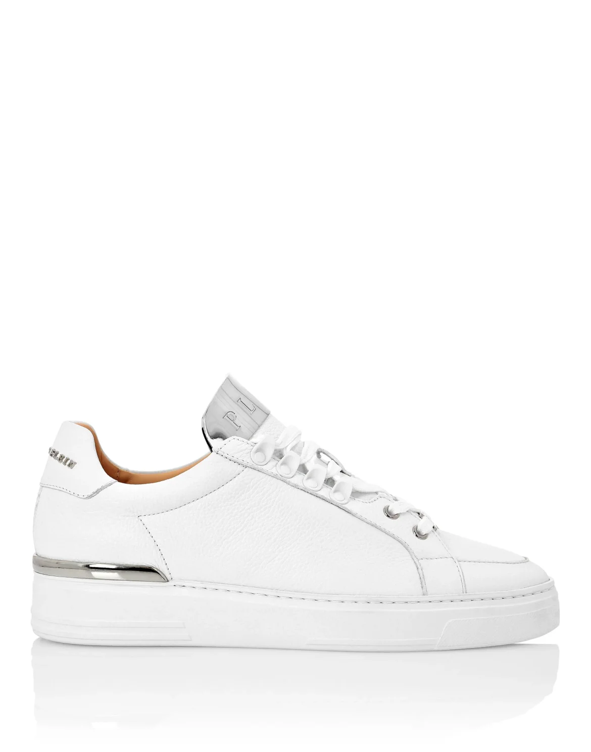 LO-TOP SNEAKERS SILVER $URFER LEATHER, цвет: Белый