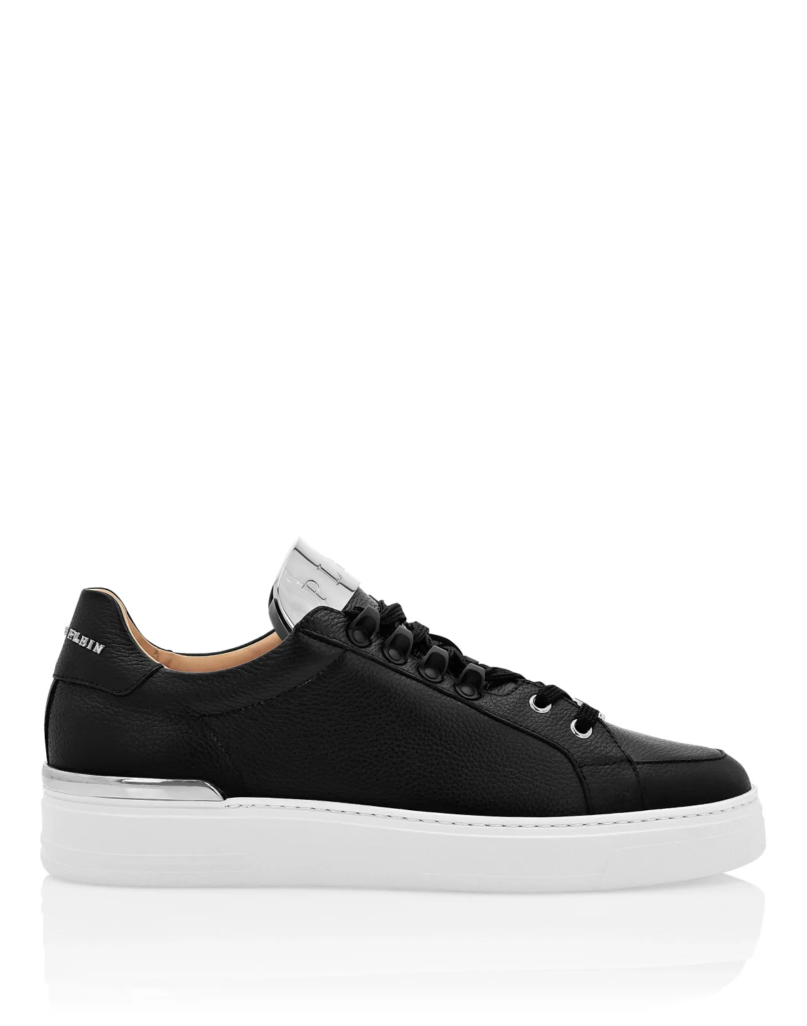 LO-TOP SNEAKERS SILVER $URFER LEATHER, цвет: Черный