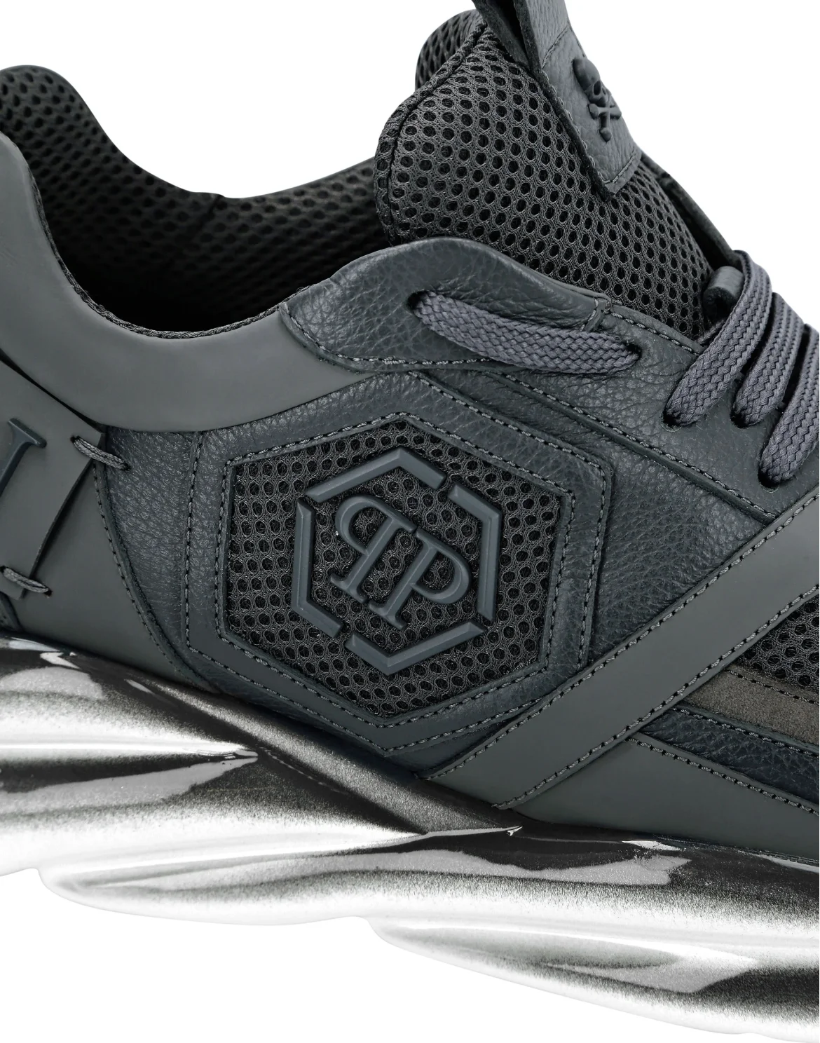 Runner mix materials Plein Hurricane, цвет: Серый