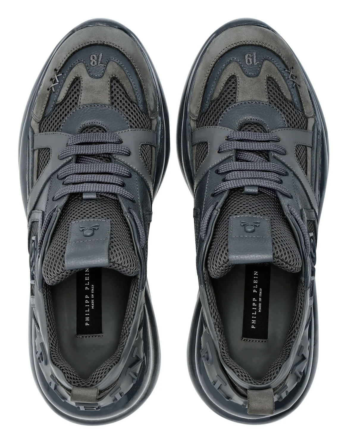Runner mix materials Plein Hurricane, цвет: Серый