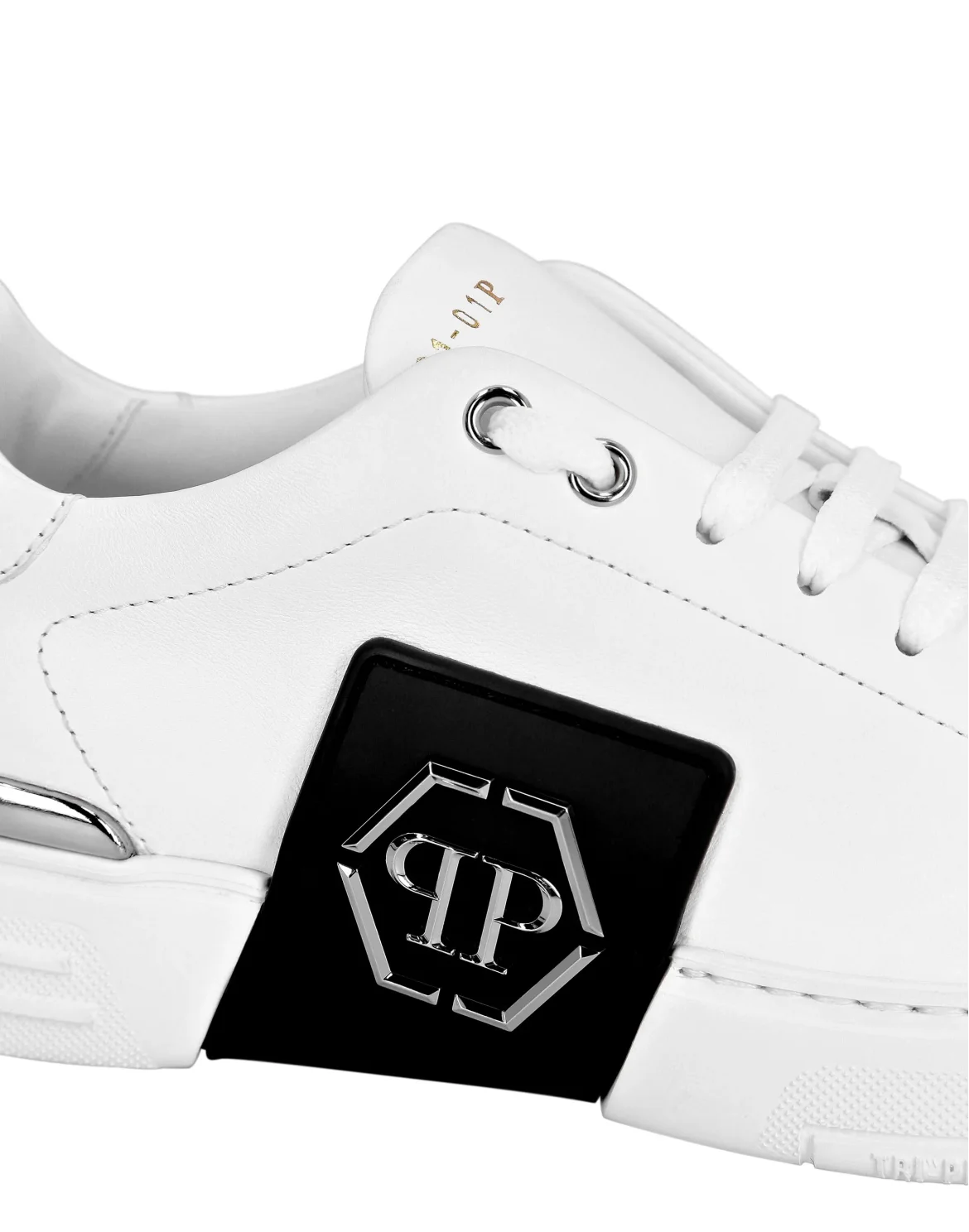 LO-TOP SNEAKERS PHANTOM KICK$ LEATHER Platinum HEXAGON, цвет: Белый