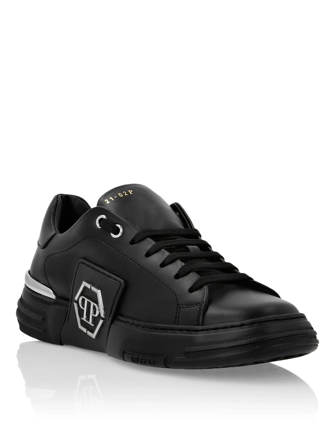 LO-TOP SNEAKERS PHANTOM KICK$ LEATHER Platinum HEXAGON, цвет: Черный