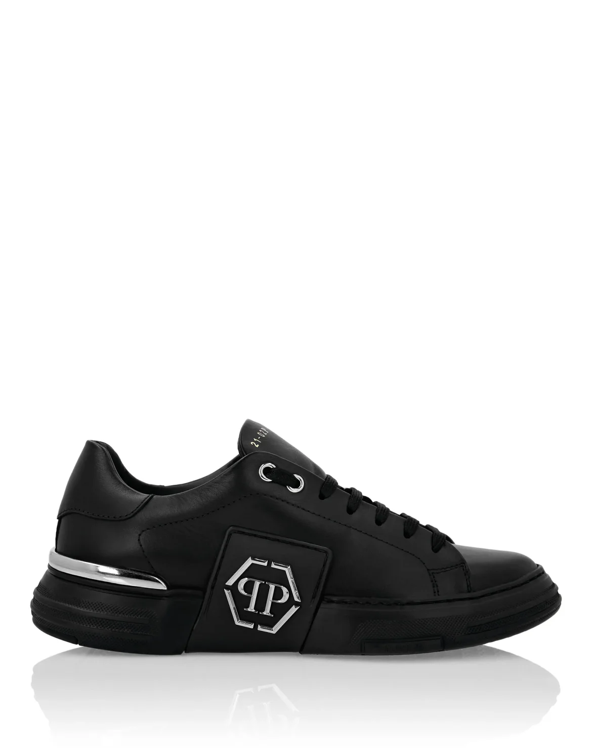 LO-TOP SNEAKERS PHANTOM KICK$ LEATHER Platinum HEXAGON, цвет: Черный