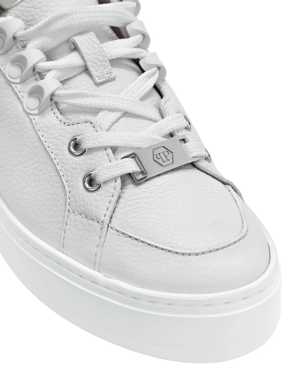 Leather Lo-Top Sneakers Silver $urfer TM, цвет: Белый