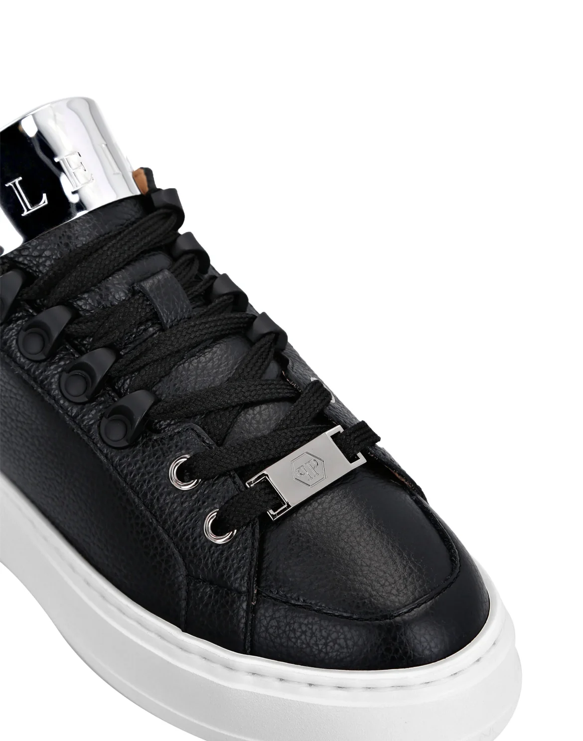 Leather Lo-Top Sneakers Silver $urfer TM, цвет: Черный