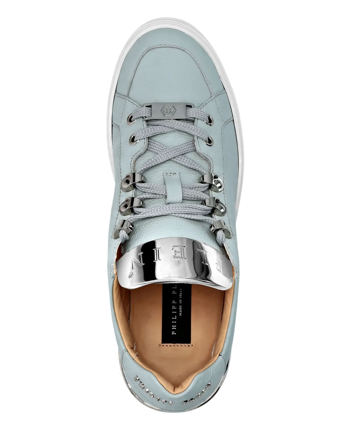 Leather Lo-Top Sneakers Silver $urfer TM, цвет: Голубой