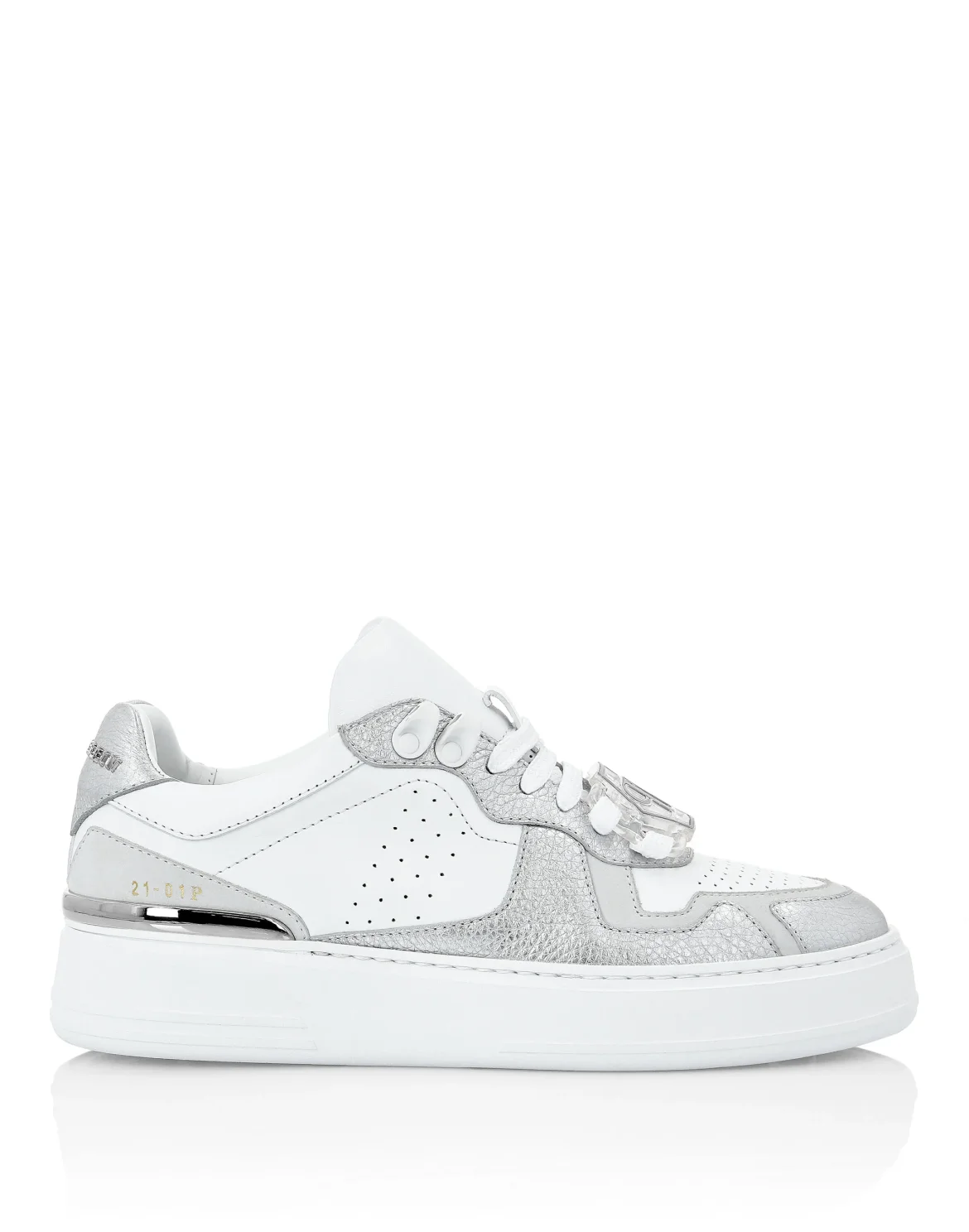 Leather Lo-Top Sneakers G.O.A.T. TM, цвет: Белый