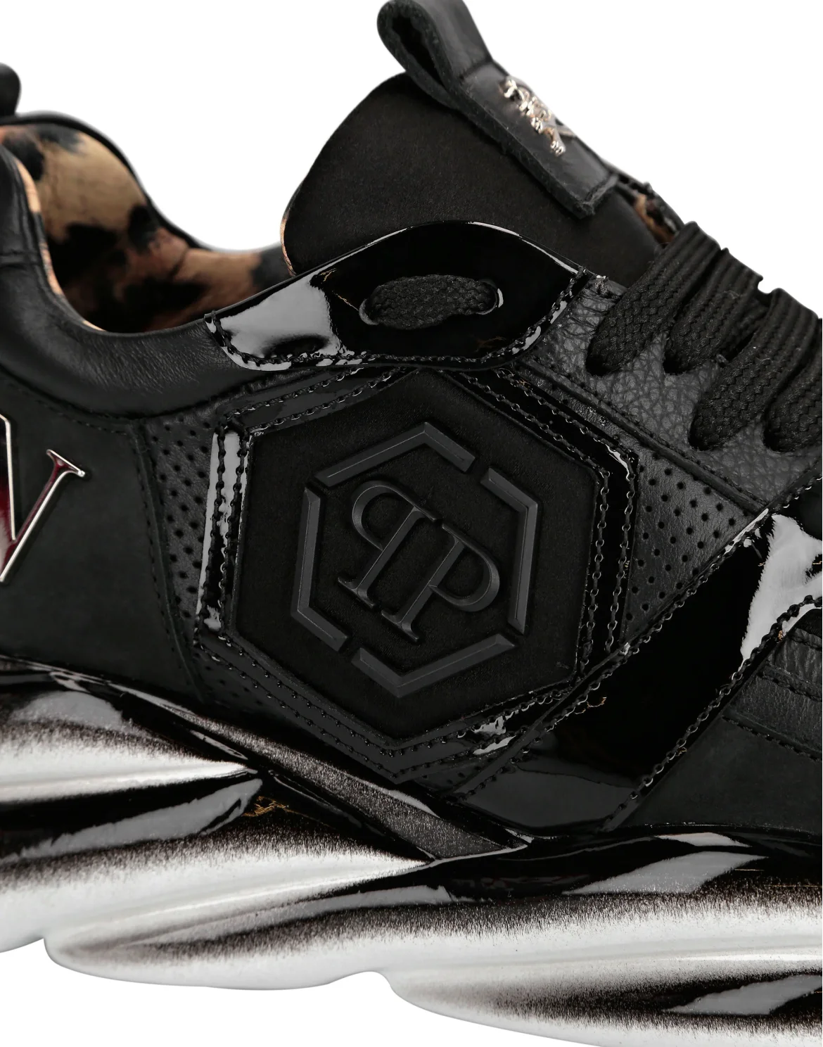 Runner mix materials Plein Hurricane, цвет: Черный