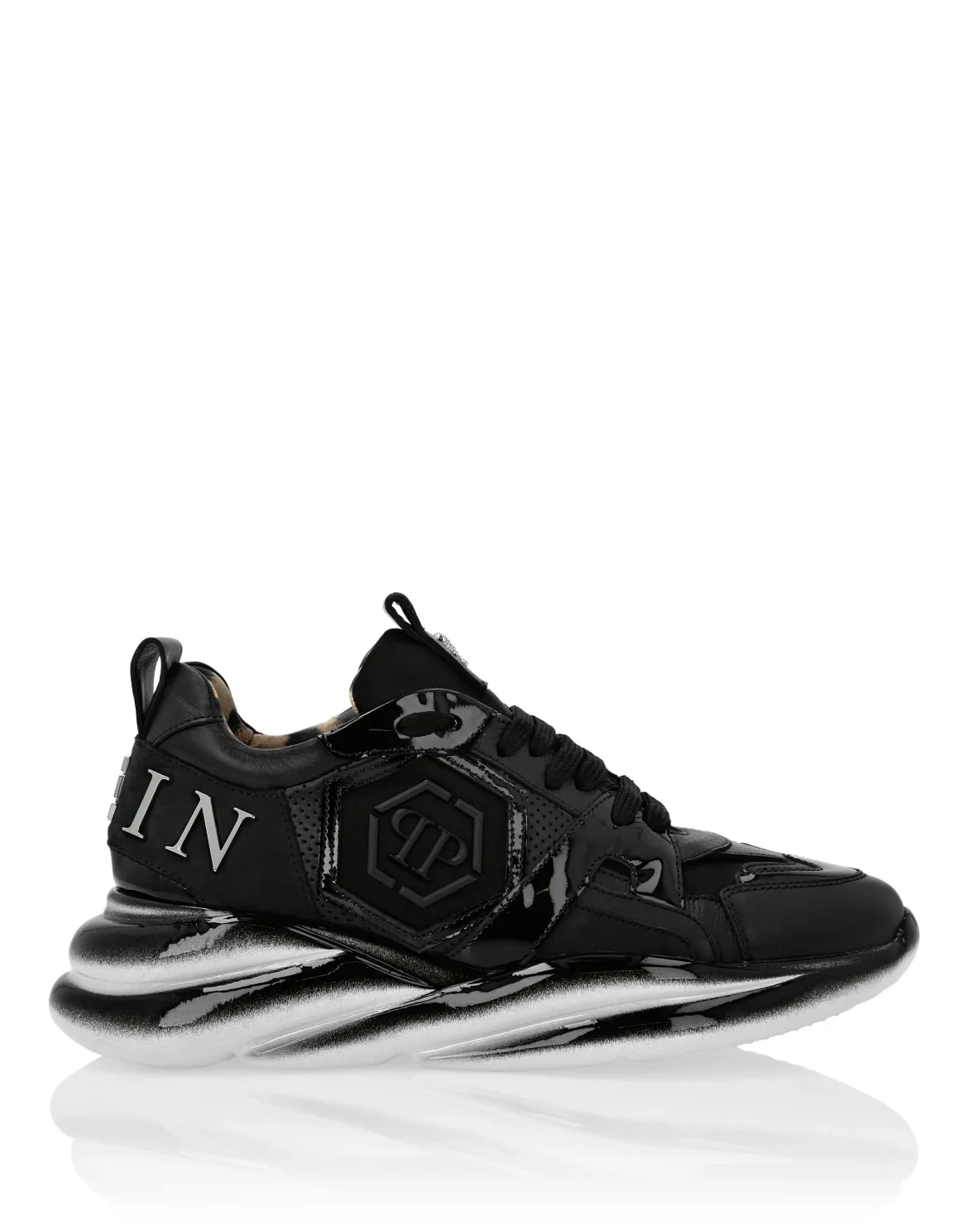 Runner mix materials Plein Hurricane, цвет: Черный