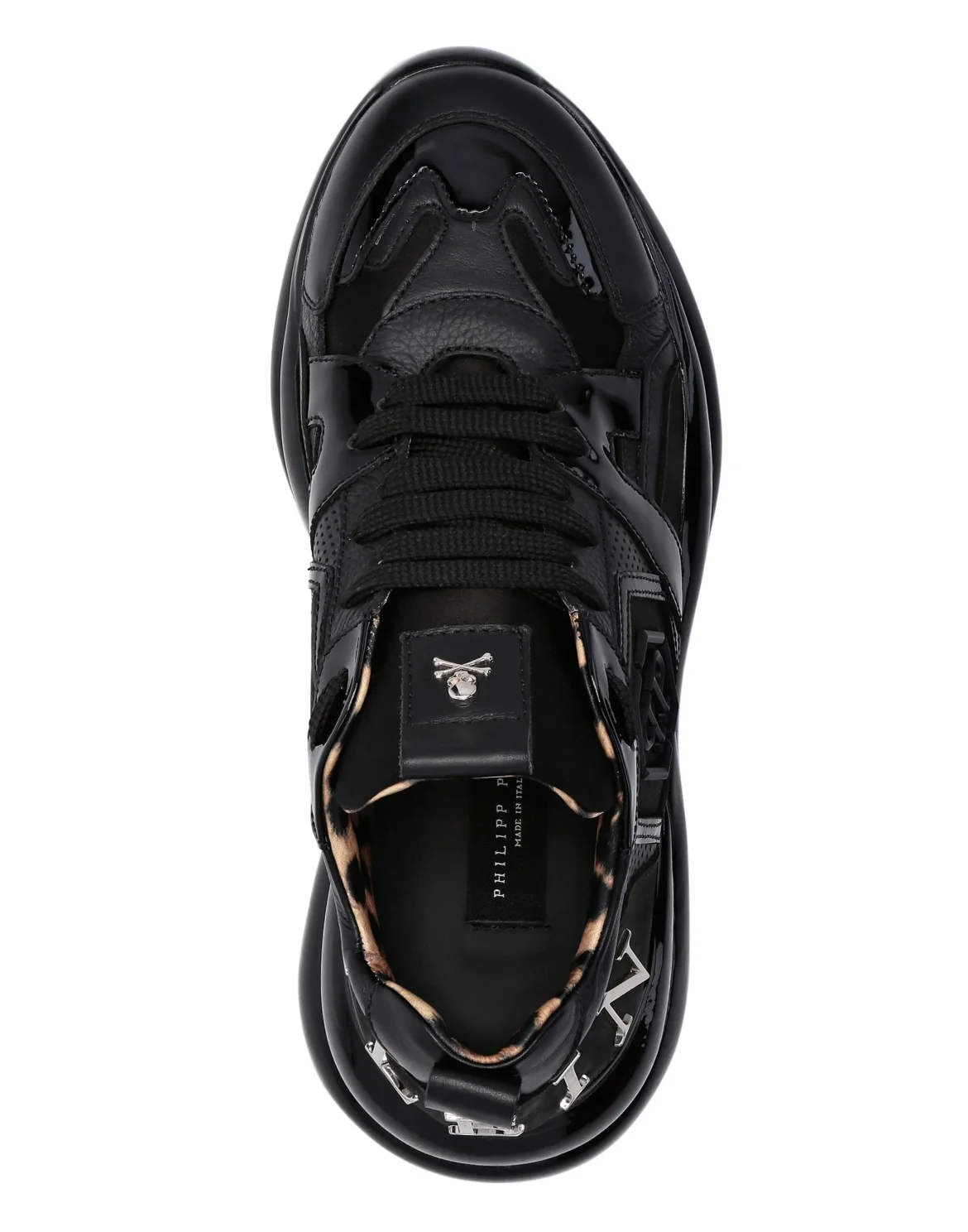 Runner mix materials Plein Hurricane, цвет: Черный