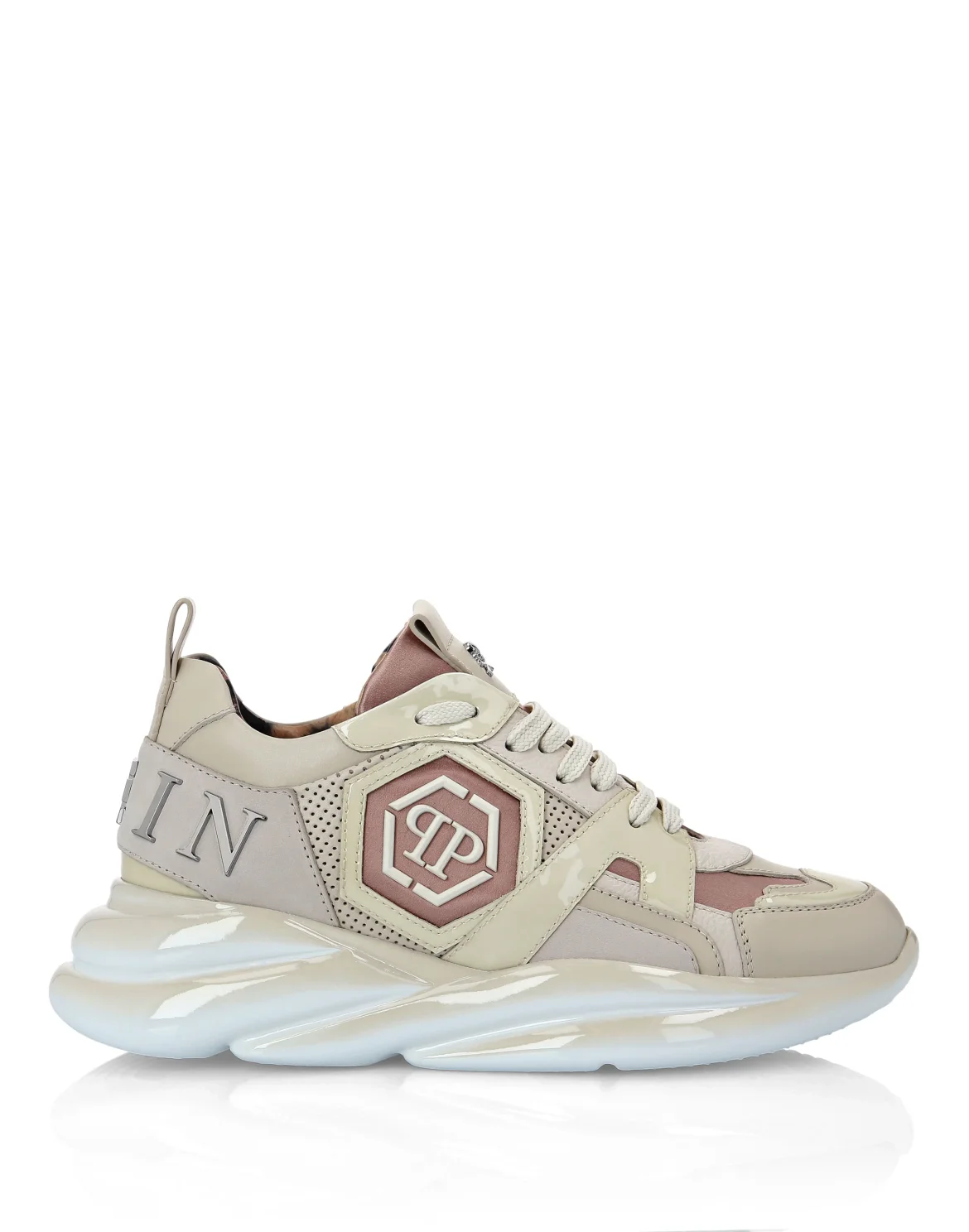 Runner mix materials Plein Hurricane, цвет: Бежевый