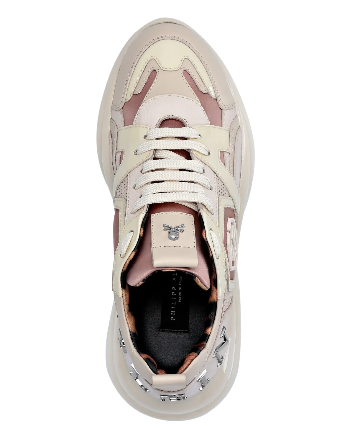 Runner mix materials Plein Hurricane, цвет: Бежевый