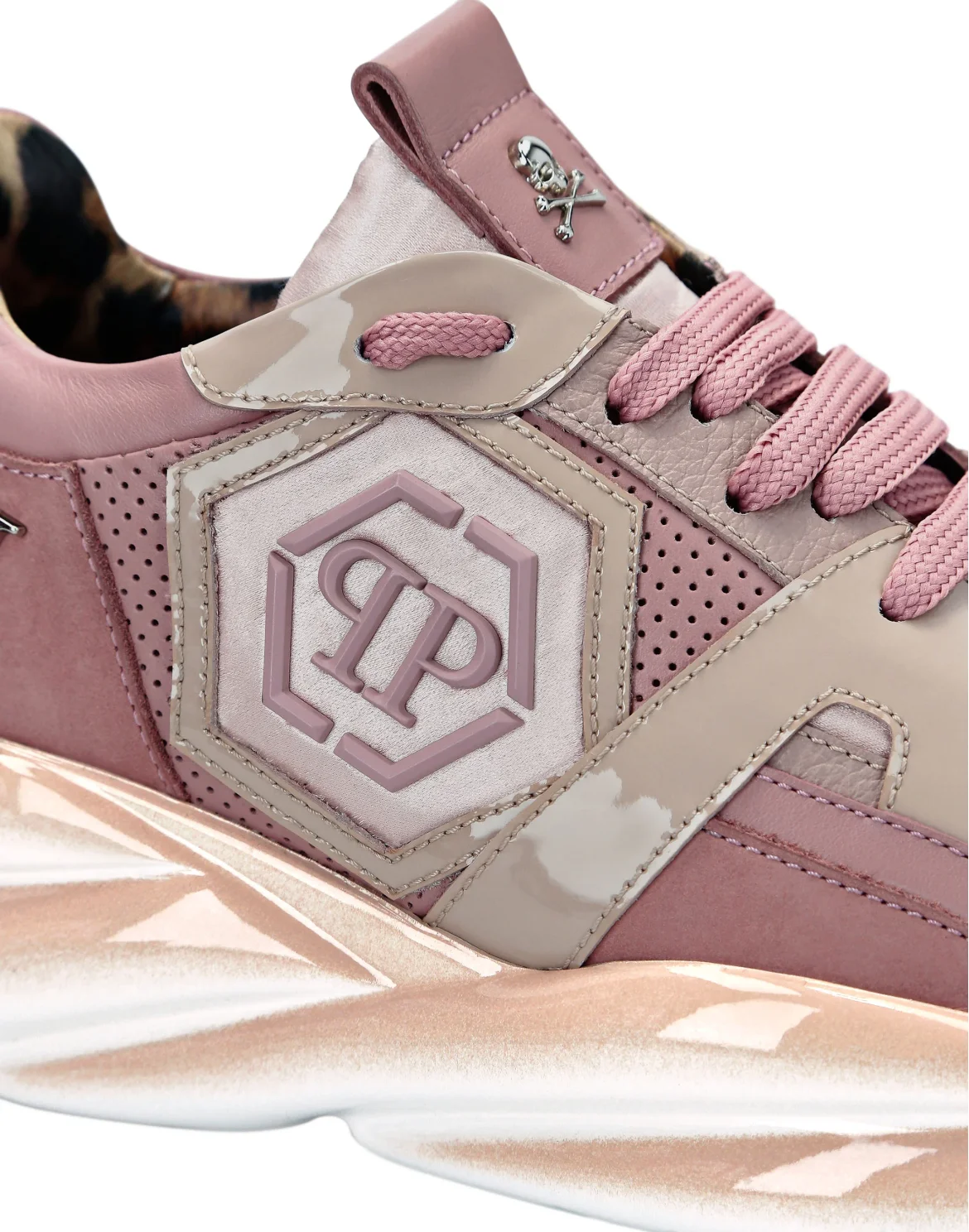 Runner mix materials Plein Hurricane, цвет: Розовый
