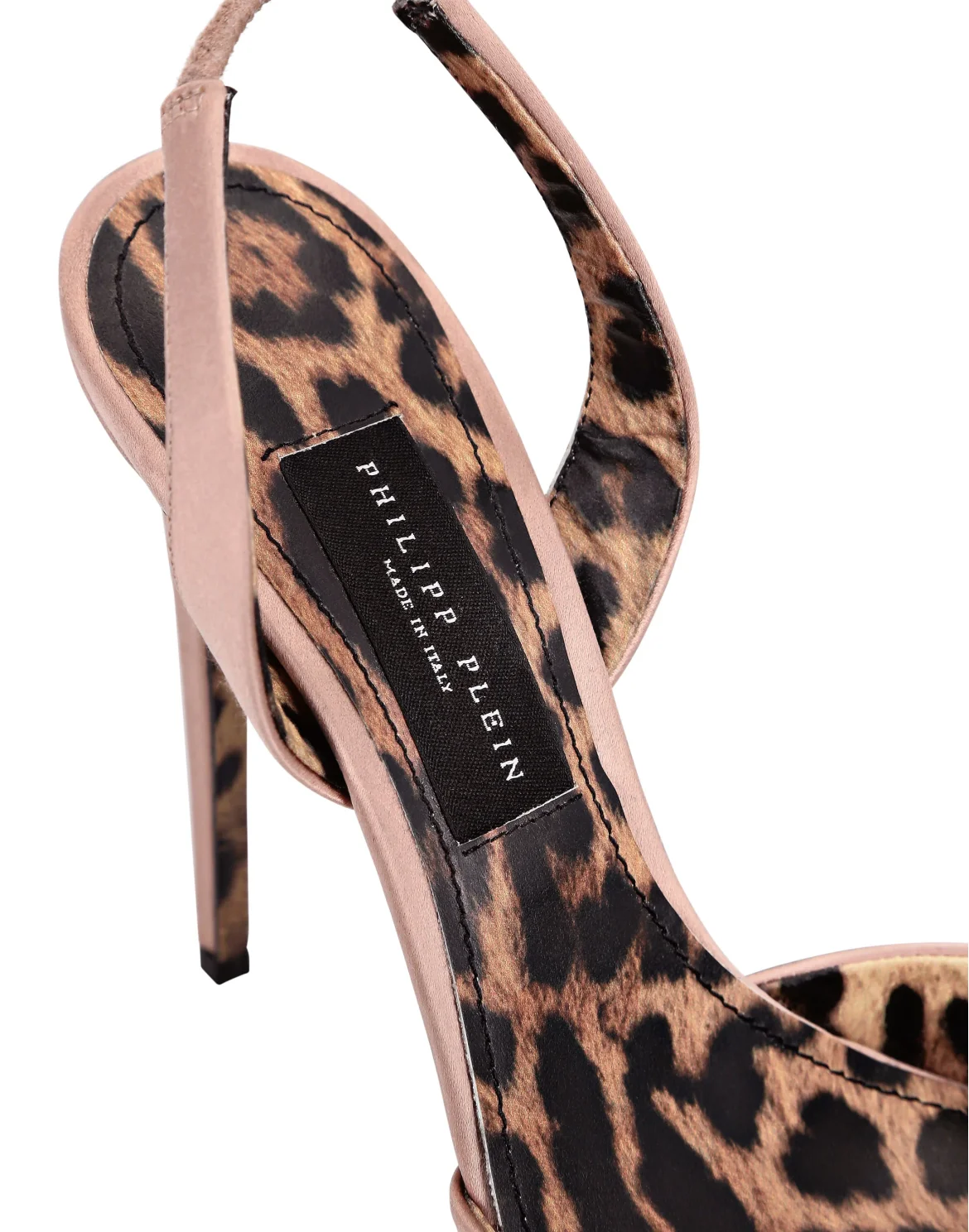 Satin Decollete slingback Hi-Heels Crystal Hexagon, цвет: Бежевый