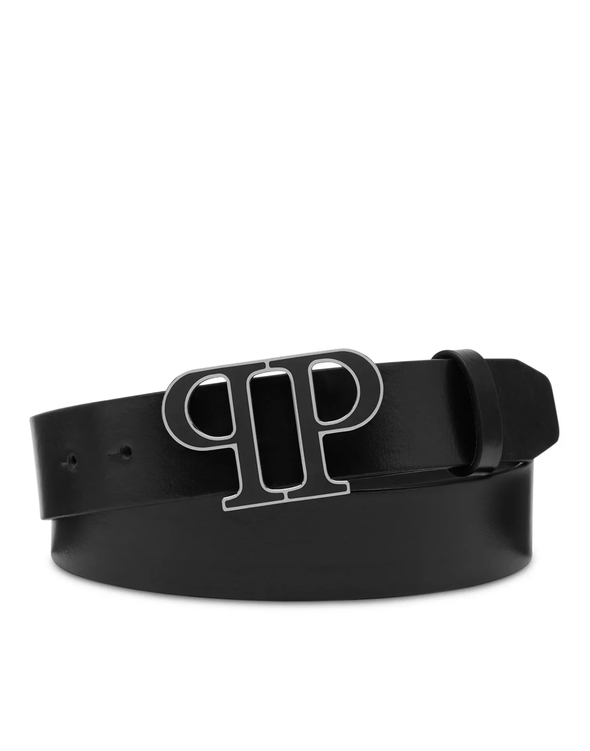 Leather Belt Philipp Plein TM, цвет: Черный