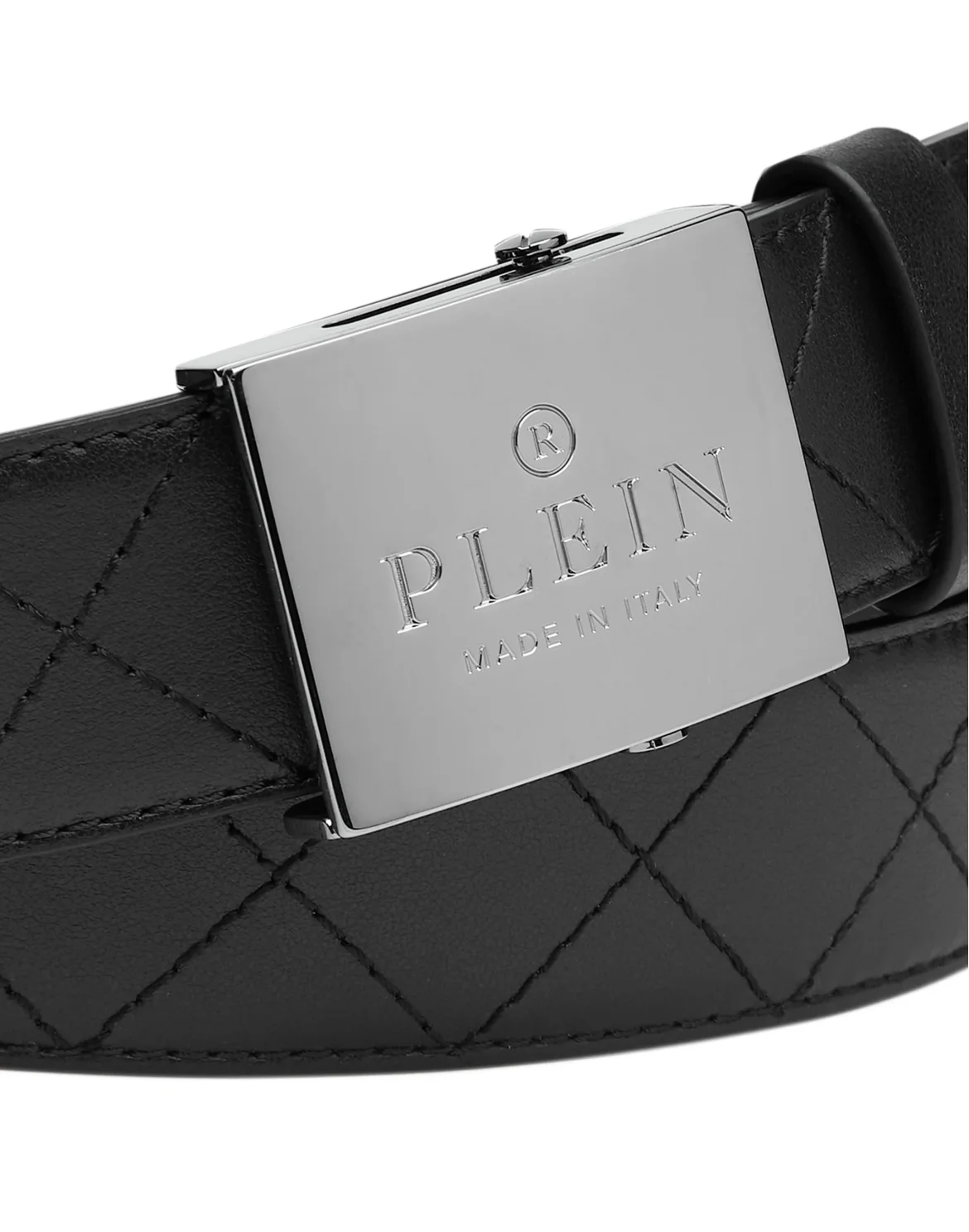 Leather Belt Philipp Plein TM, цвет: Черный