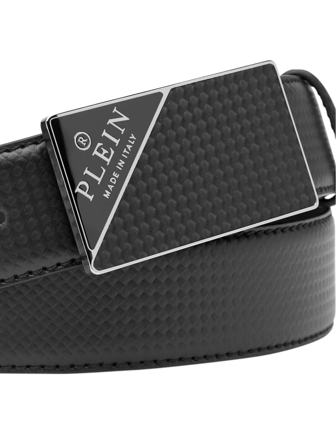 Leather Belt Philipp Plein TM, цвет: Черный
