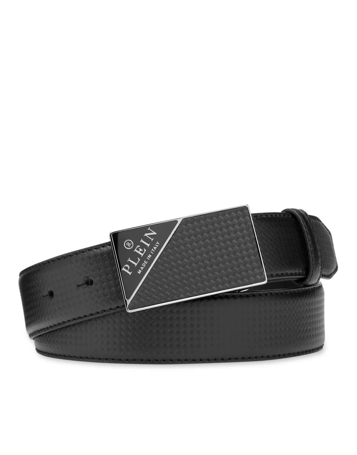 Leather Belt Philipp Plein TM, цвет: Черный