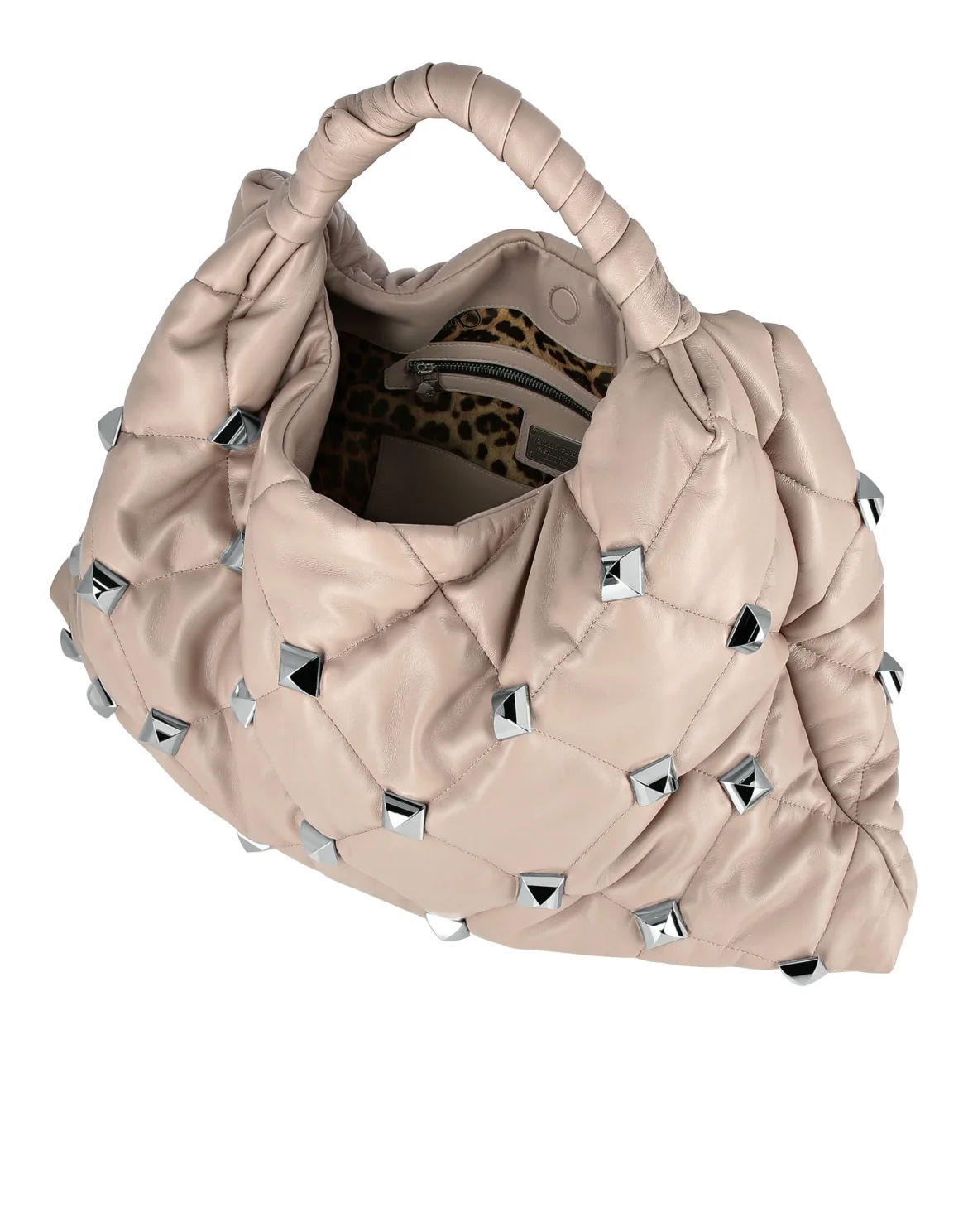 Leather Handle bag, цвет: Бежевый