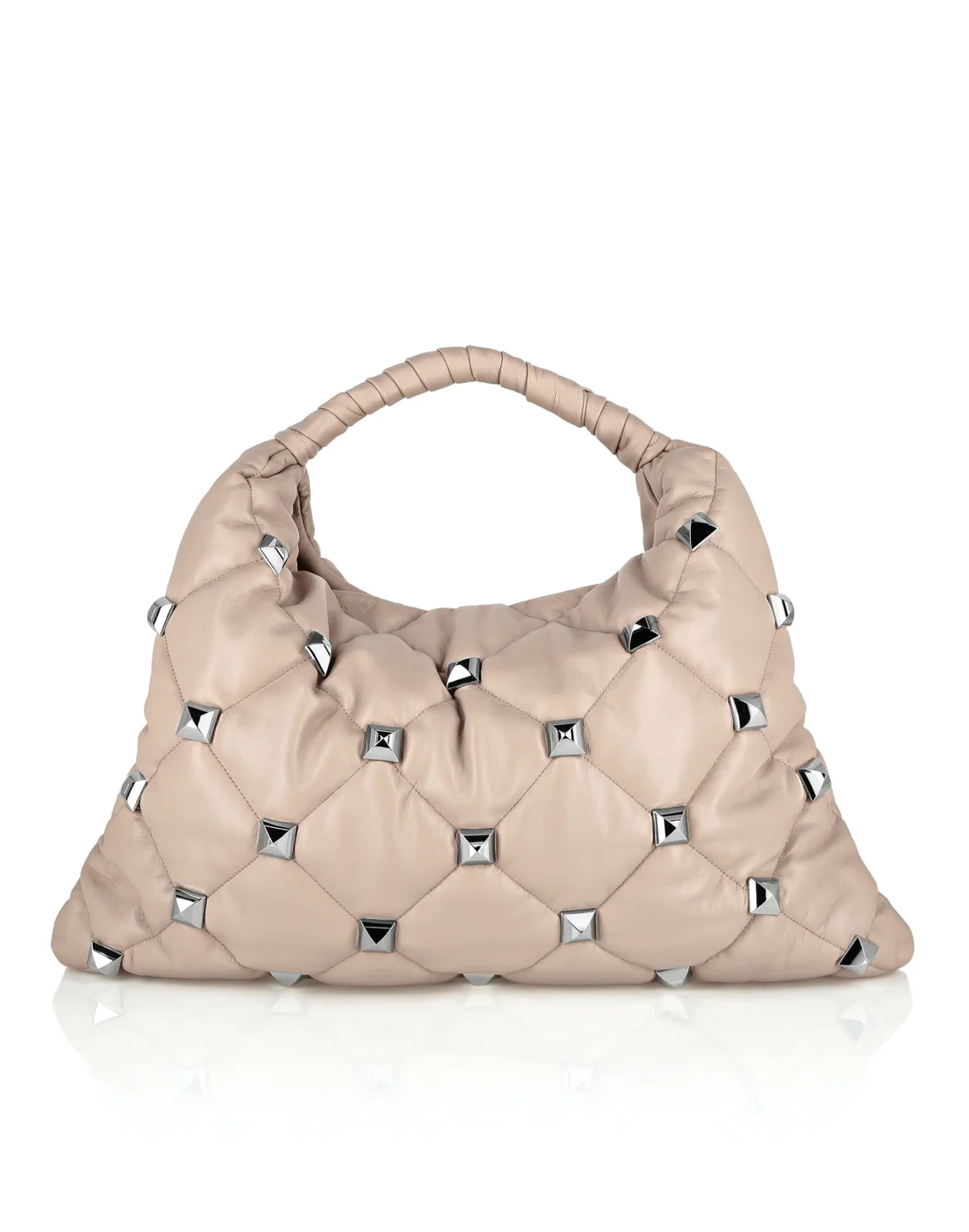 Leather Handle bag, цвет: Бежевый
