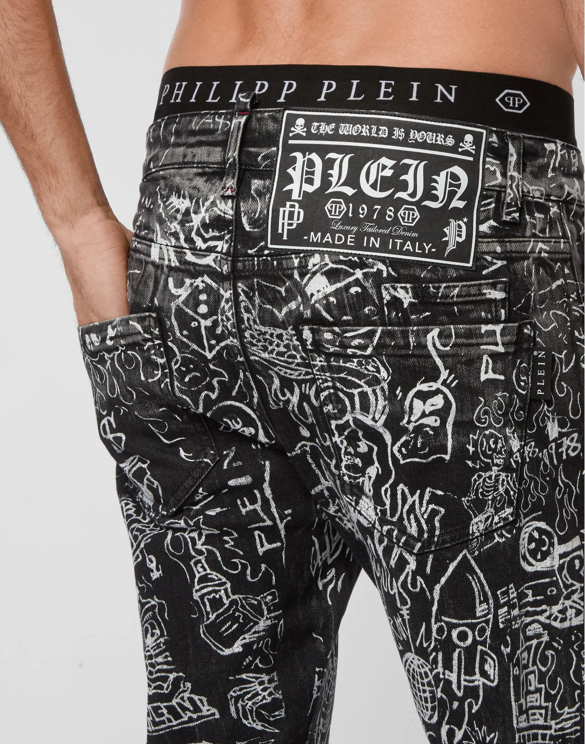 Denim Trousers Super Straight Cut, цвет: Серый
