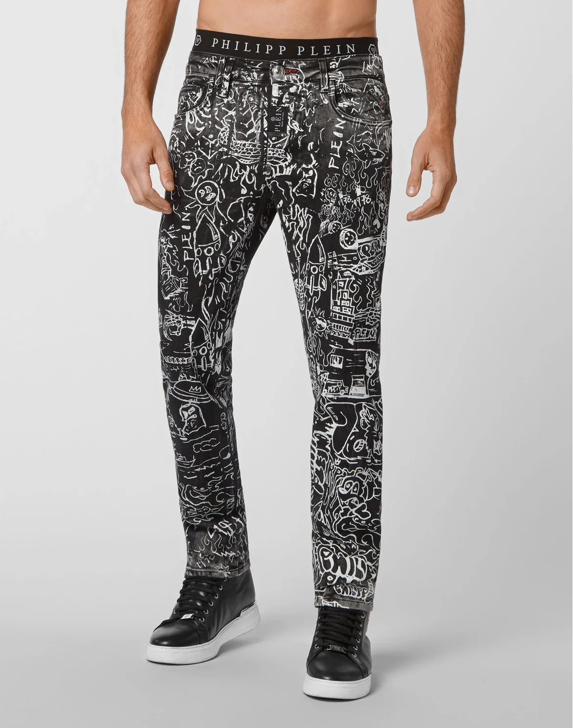 Denim Trousers Super Straight Cut, цвет: Серый