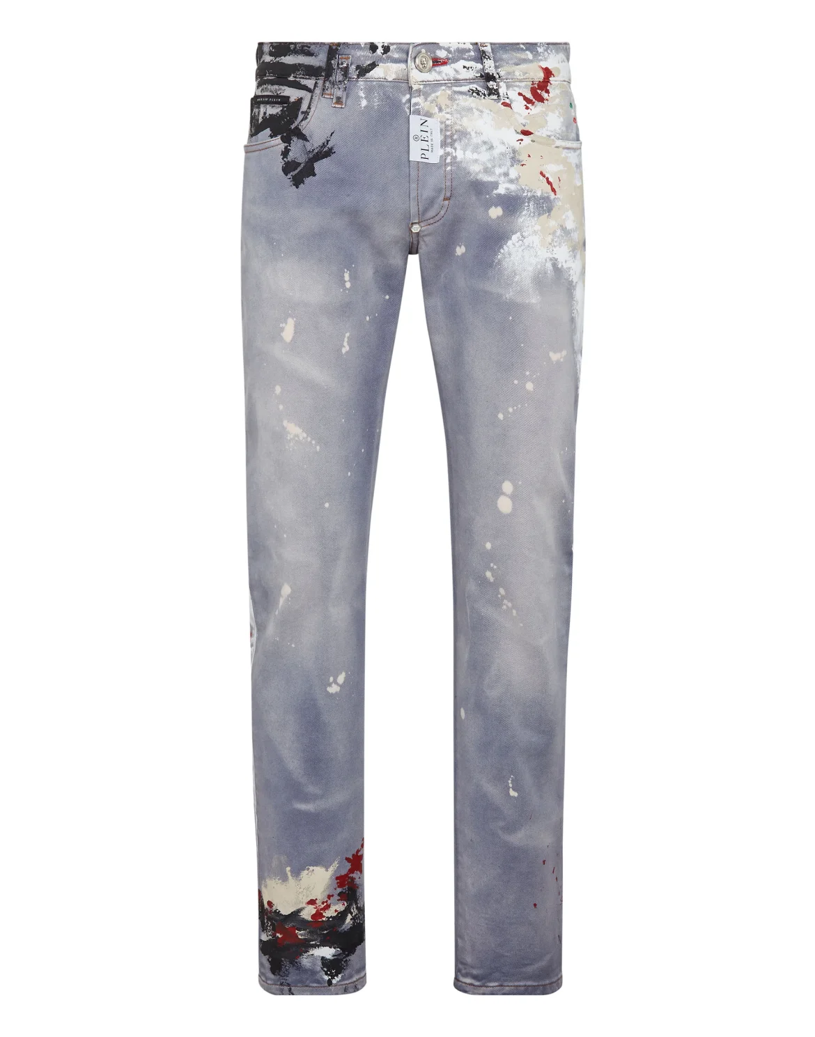 Denim Trousers Super Straight Cut Painted, цвет: Синий