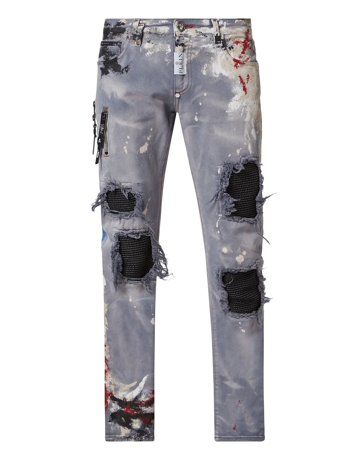 Denim Trousers Rock Star fit Painted, цвет: Синий