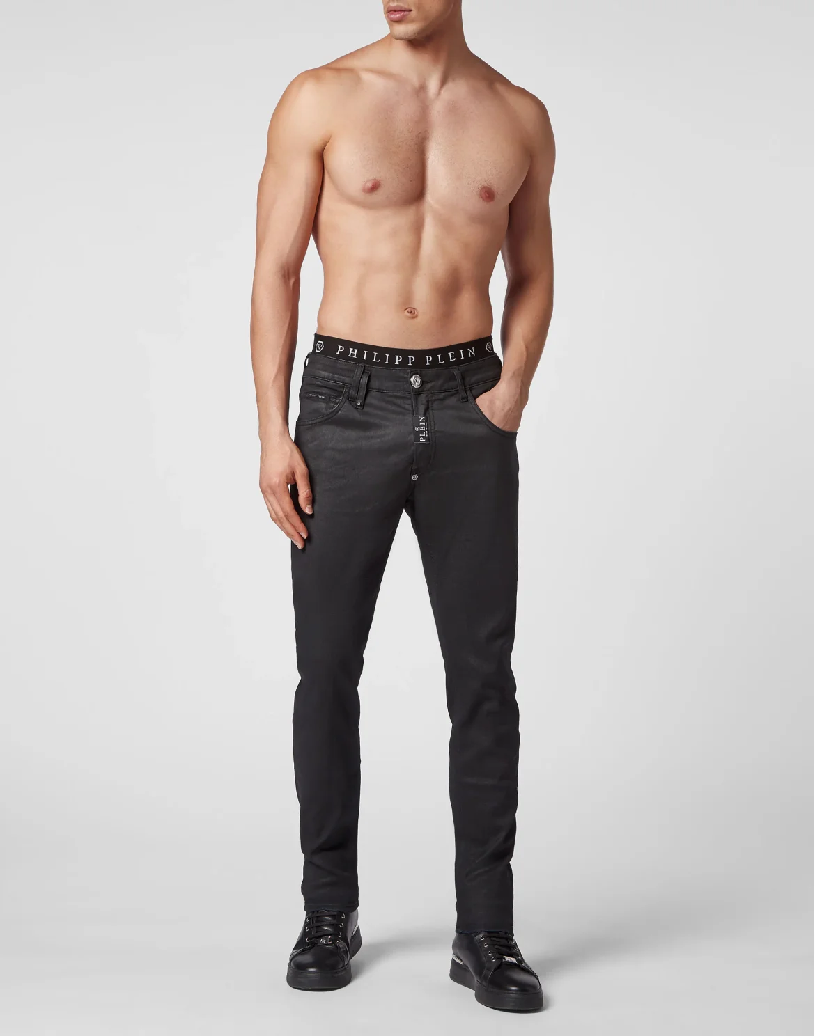 Denim Trousers Super Straight Cut Premium Skull, цвет: Черный