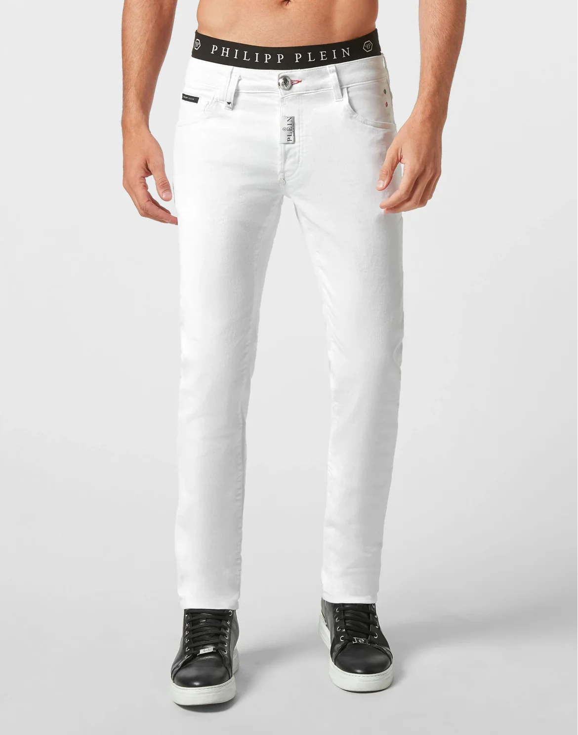 Denim Trousers Super Straight Cut Premium Hexagon, цвет: Белый