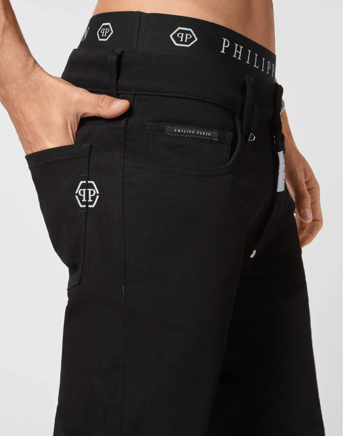 Denim Trousers Straight Supreme Comfort fit Hexagon, цвет: Черный