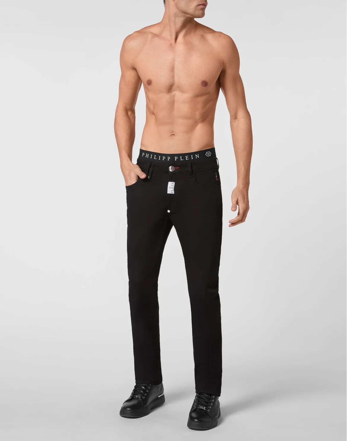 Denim Trousers Straight Supreme Comfort fit Hexagon, цвет: Черный