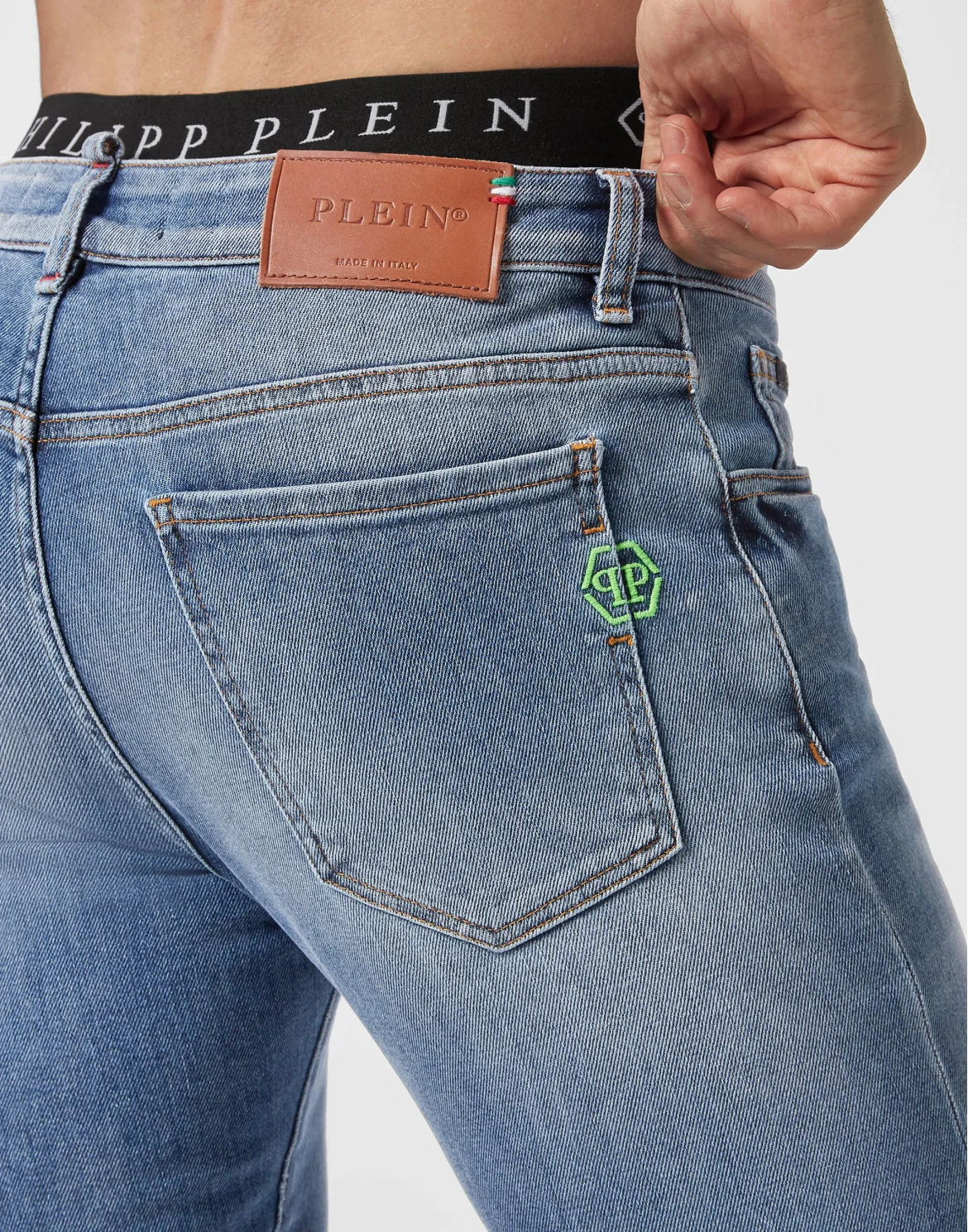 Denim Trousers Straight Supreme Comfort fit Hexagon, цвет: Синий