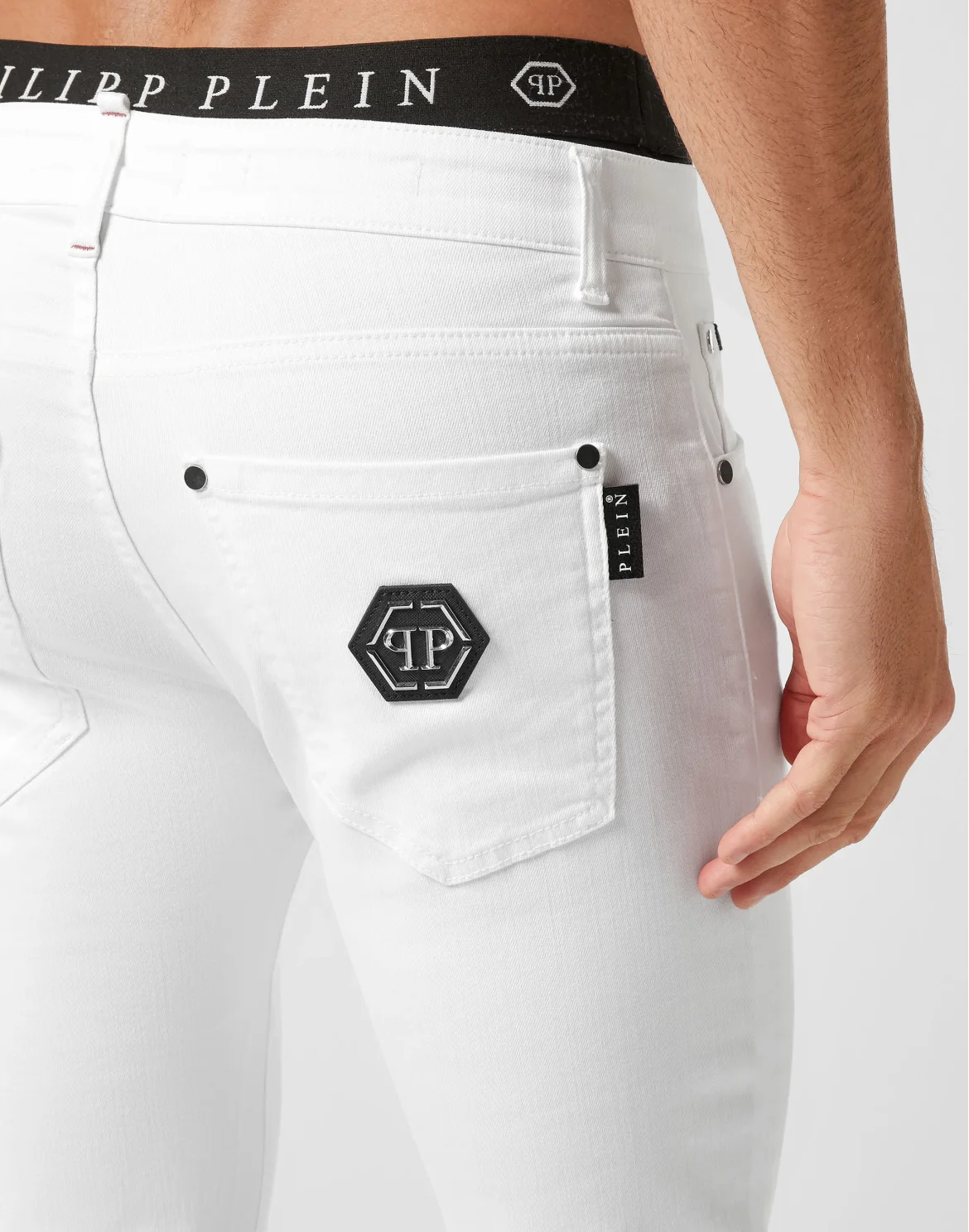 Denim Trousers Super fit Hexagon, цвет: Белый
